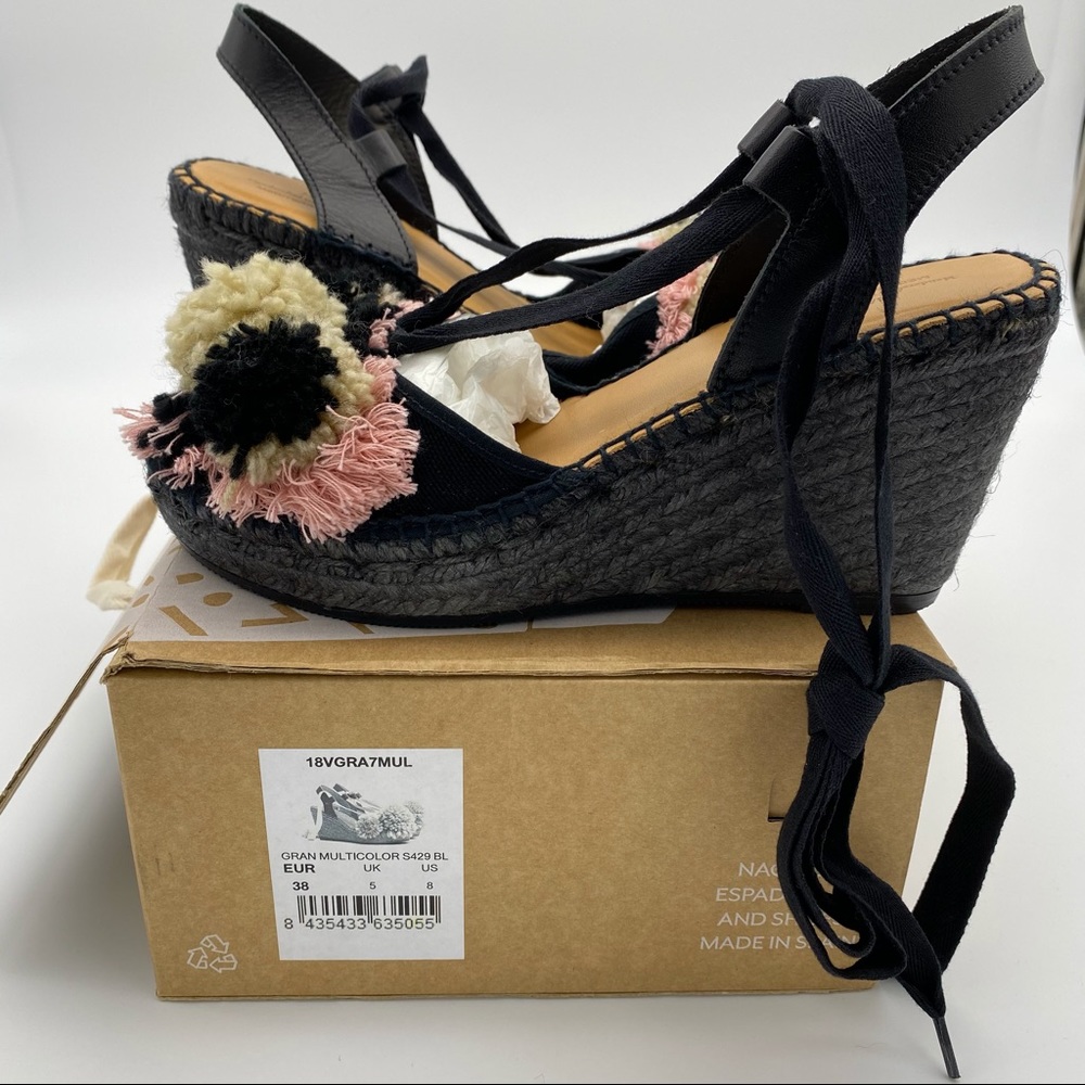 NWOT Anthropologie Naguisa Espadrilles Pom Wedges